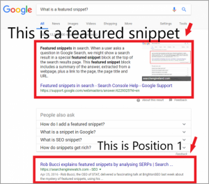GOOGLES FEATURED SNIPPETS 1