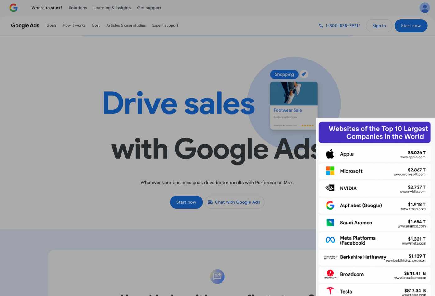 Website Designs of the Top Largest Companies in the World