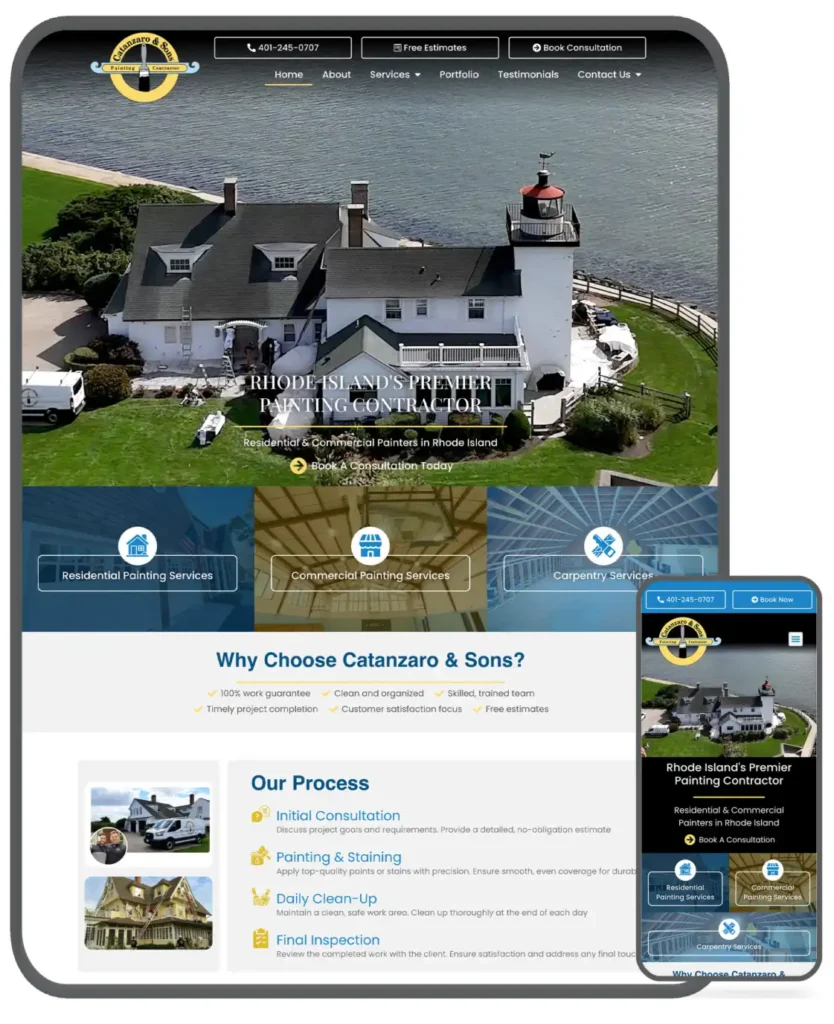 Catanzaro & Sons Website Design jpg