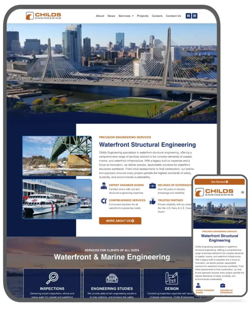 Childs Engineering Website Design jpg