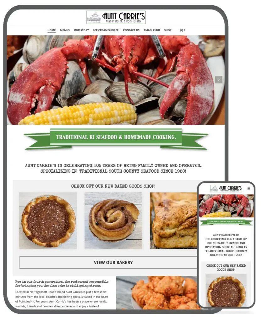 aunt carrie's website design jpg