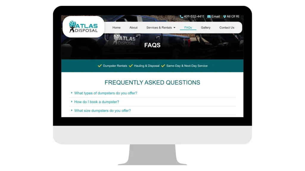 website launch atlas disposal ri