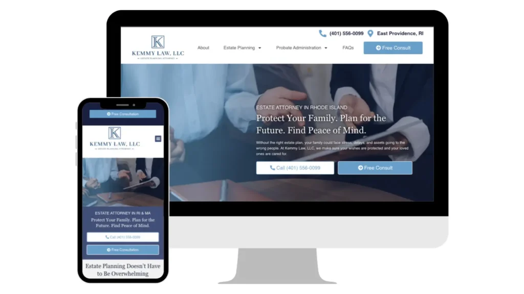 website launch kemmy law ri