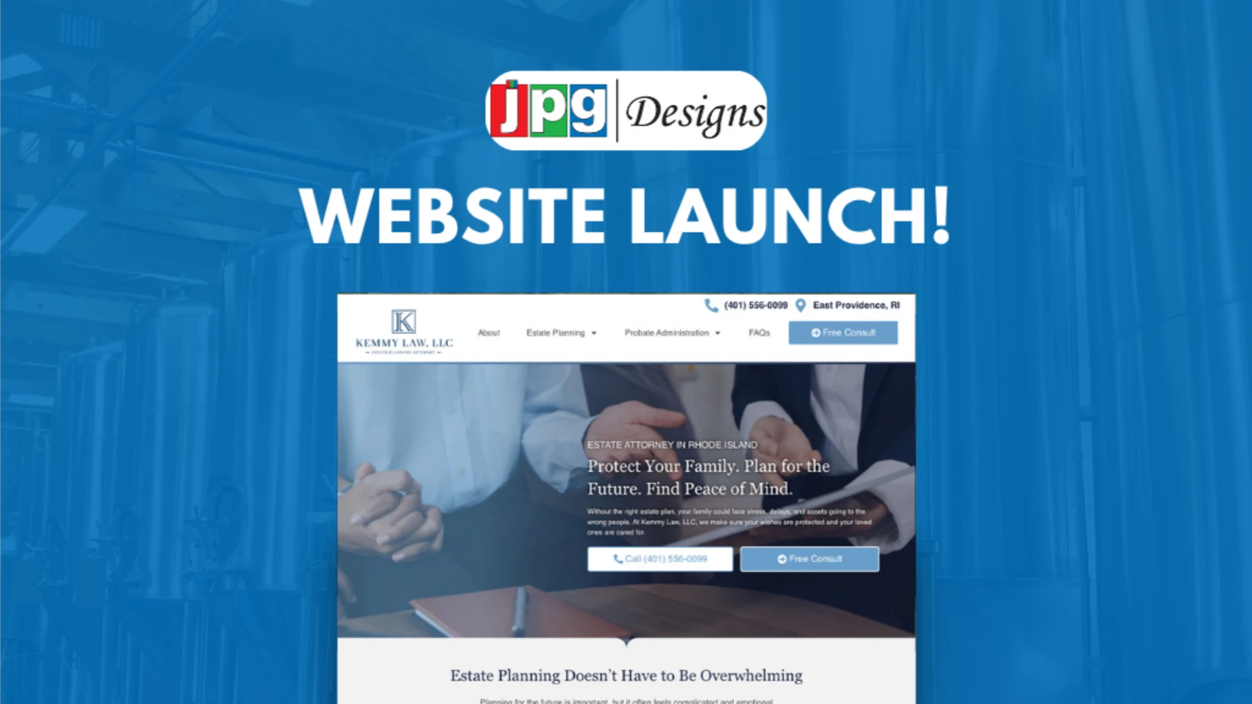 website launch kemmy law ri