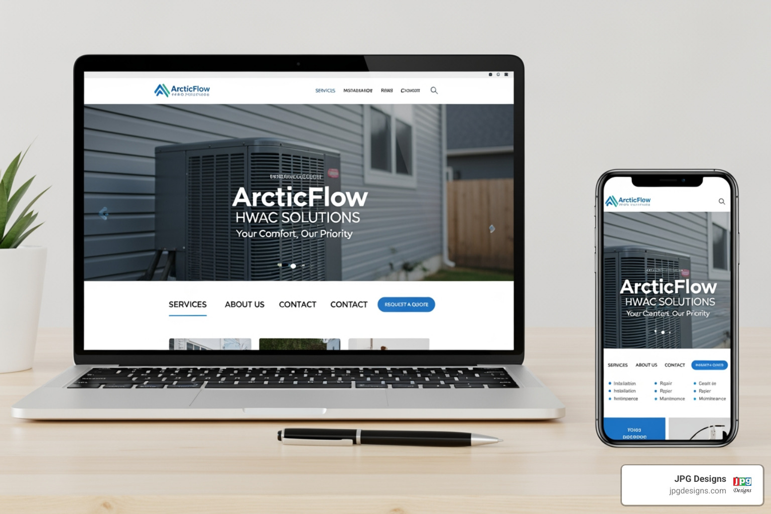 hvac website design tips