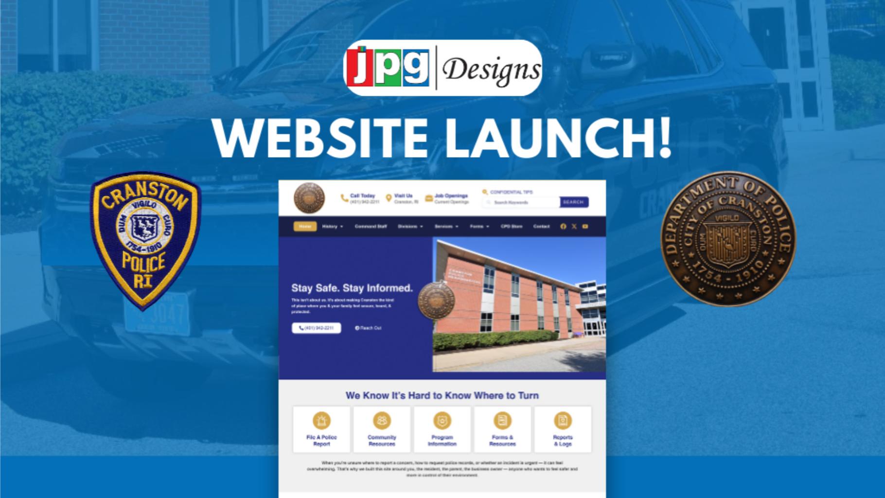 website launch cranston police department