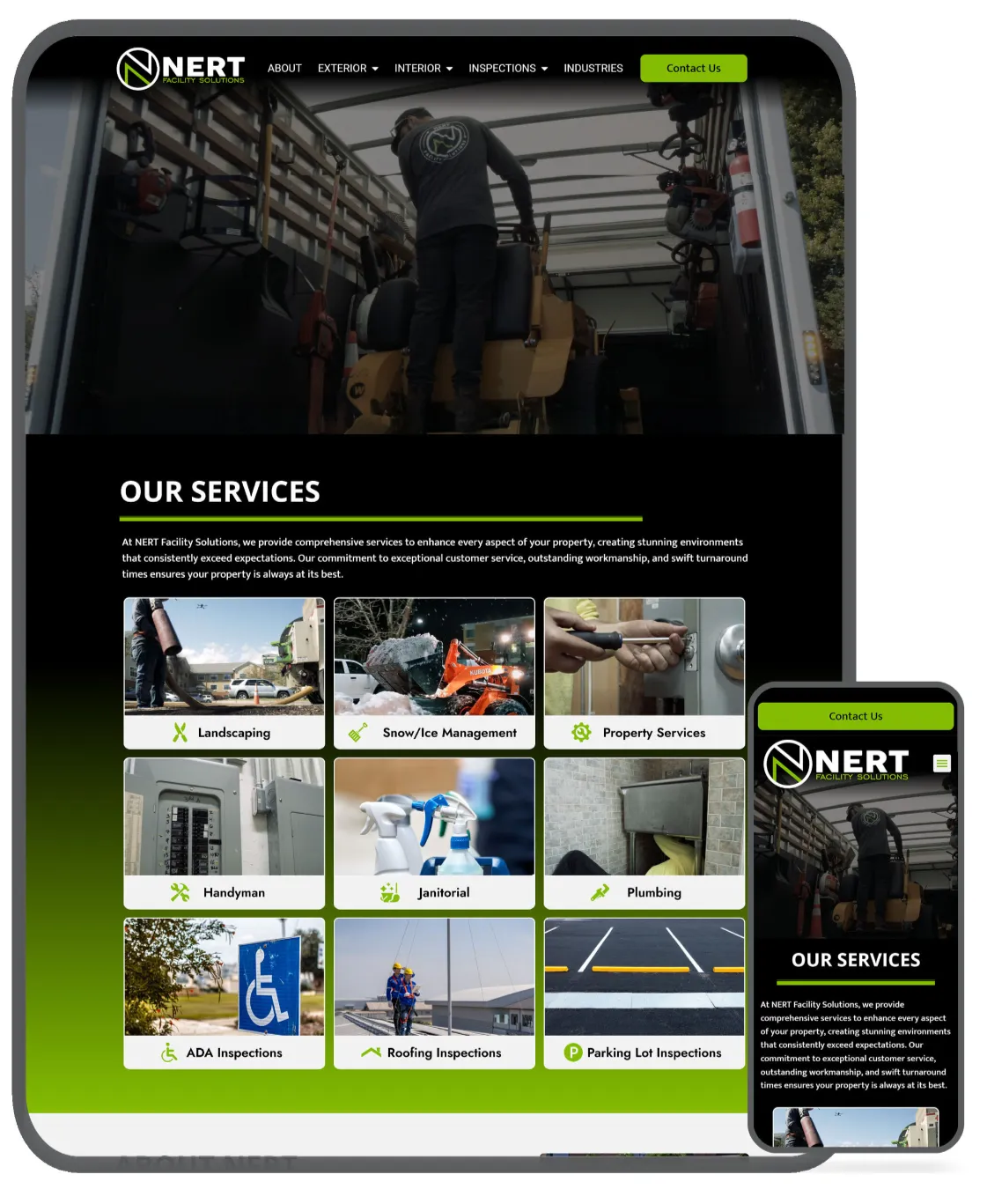 nert facility solutions website