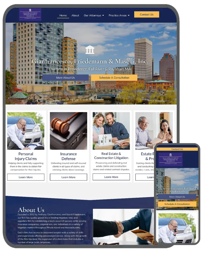 gianfrances co law website by jpg designs