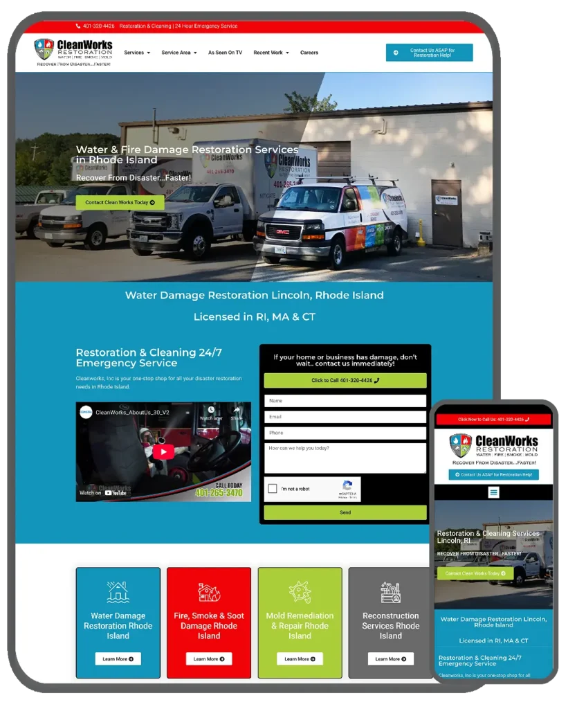 ri clean works website by jpg designs