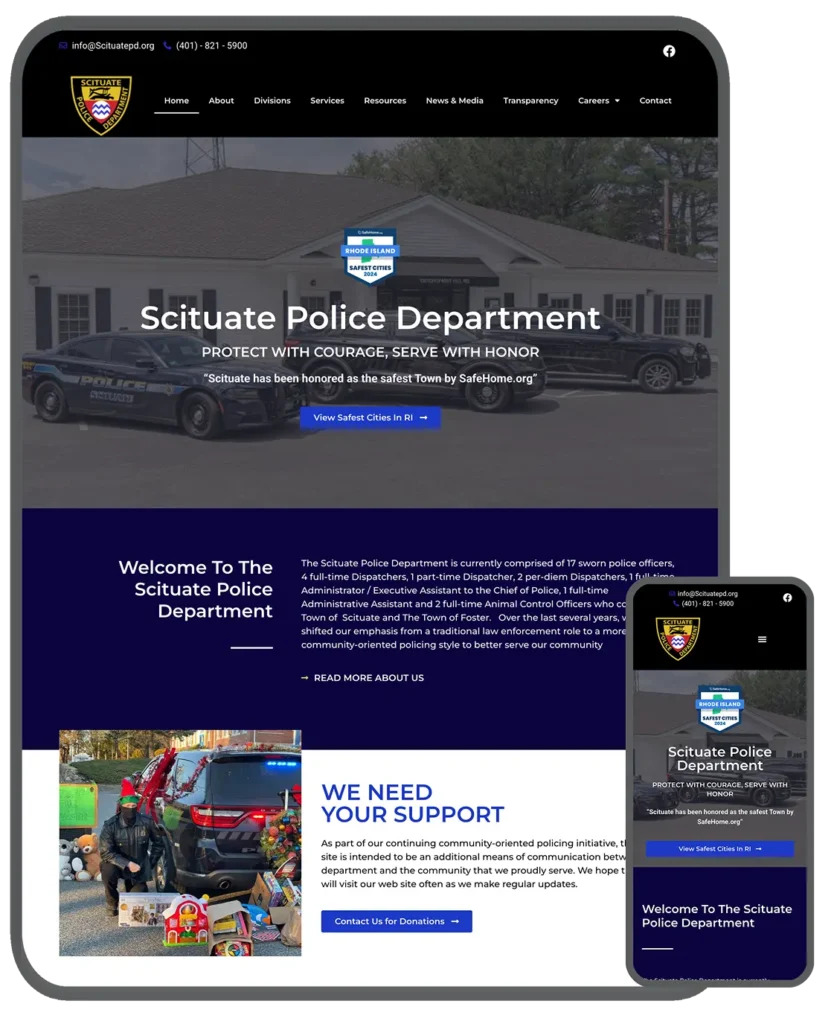 scituate police department website by jpg designs