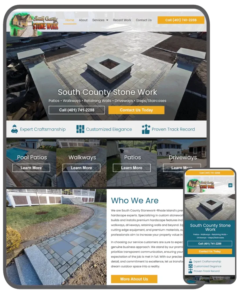 south county stonework website by jpg designs