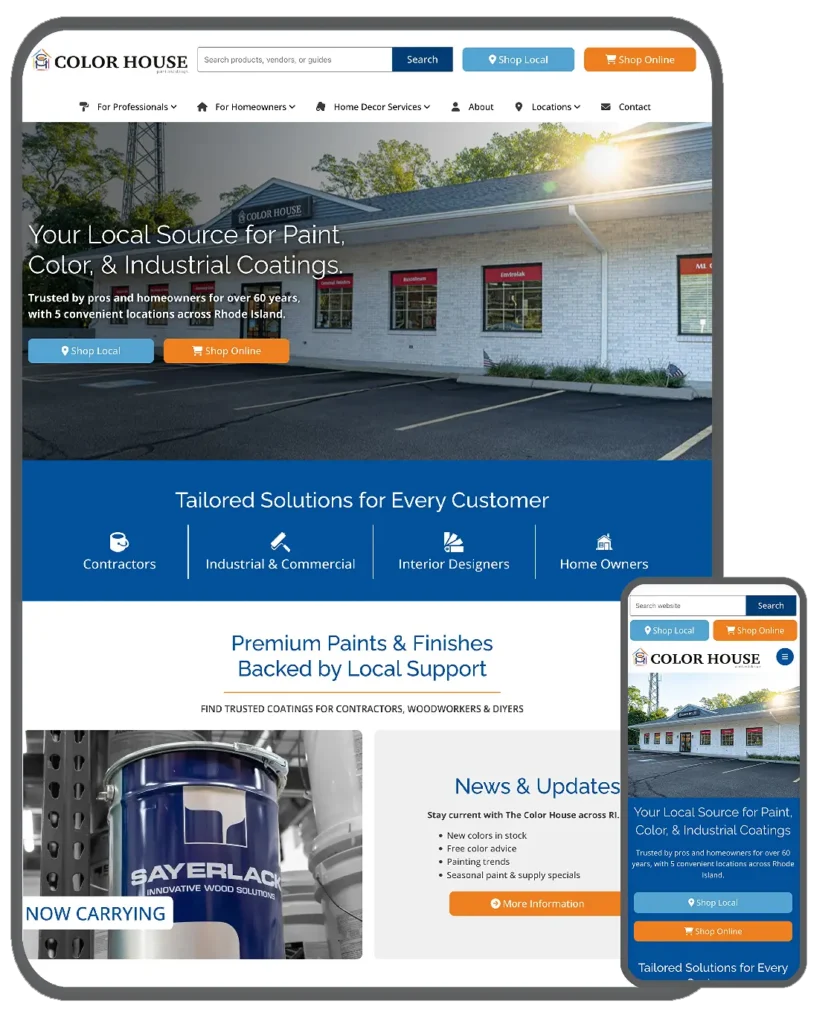 the color house website by jpg designs