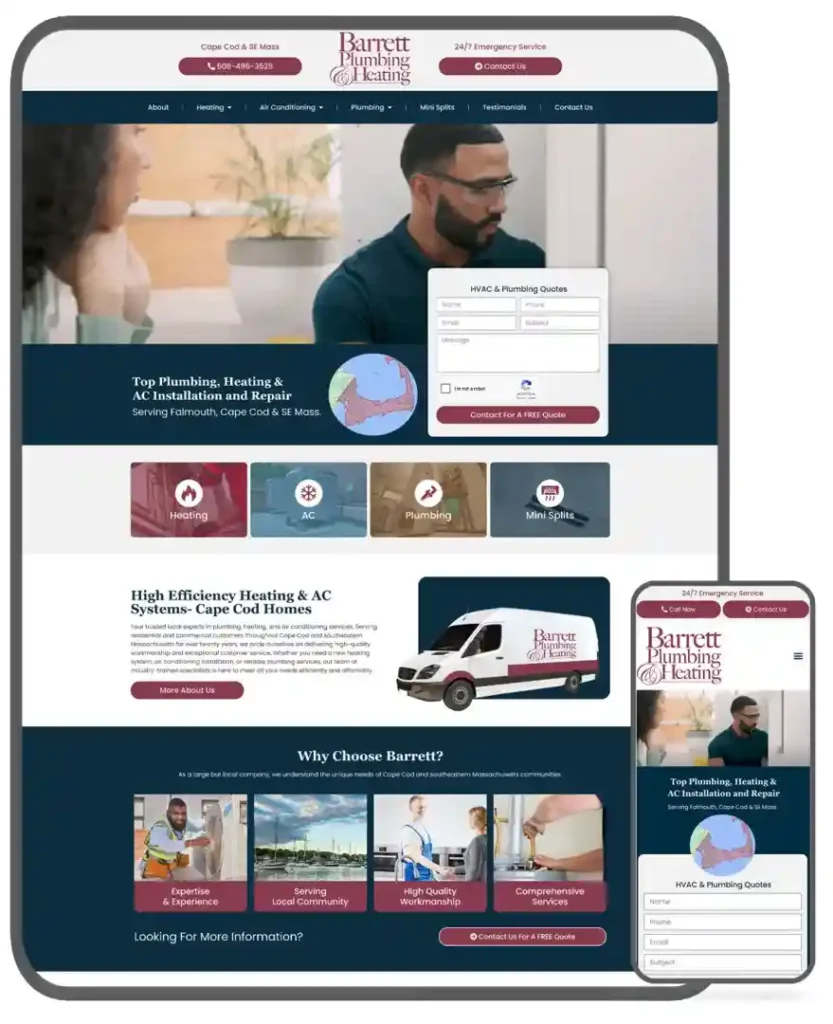 plumber business website design