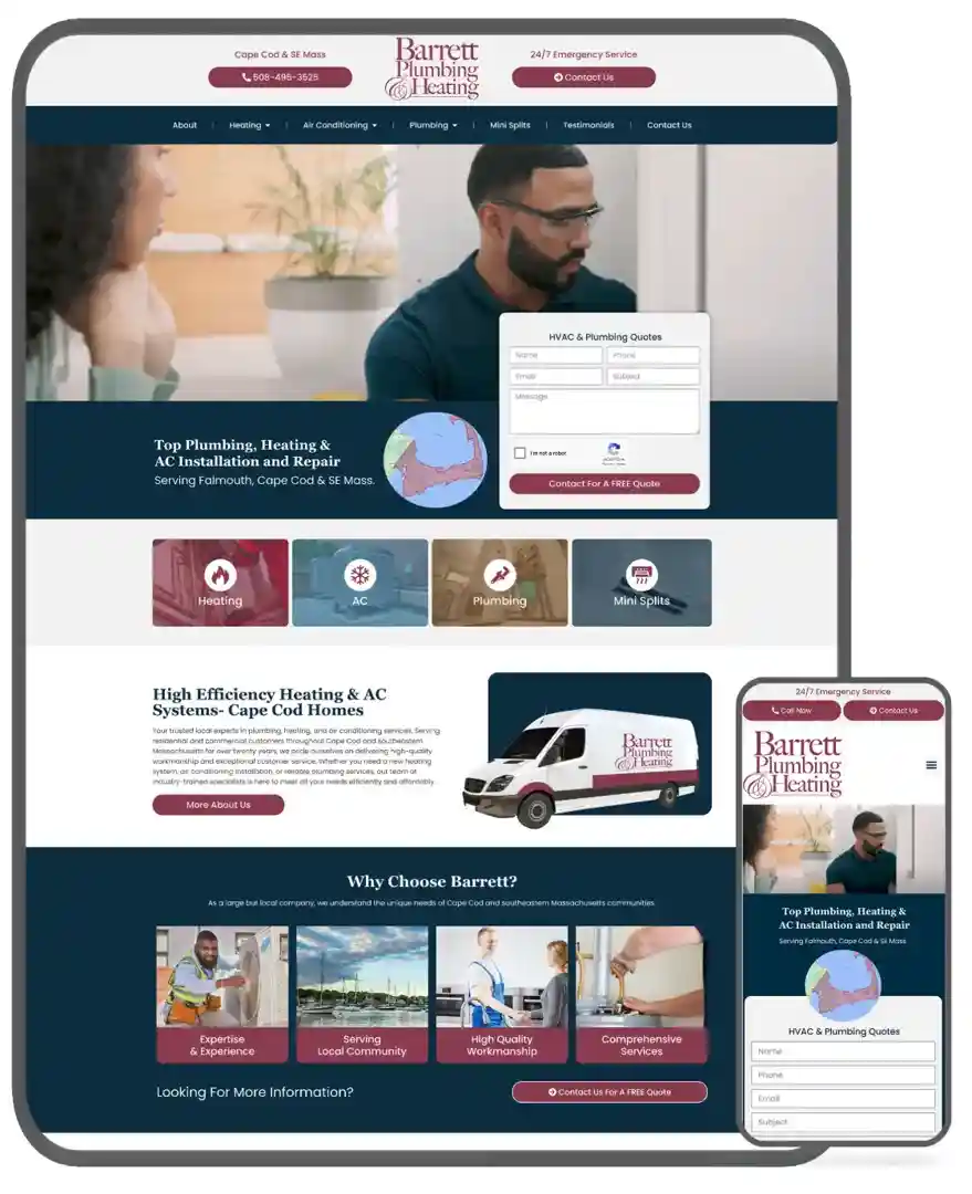 plumber business website design